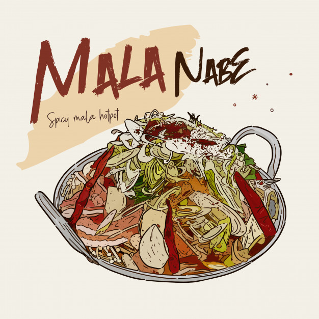 626x626 Mala Hot Pot, Traditional Chinese Hot And Spicy Soup Vector