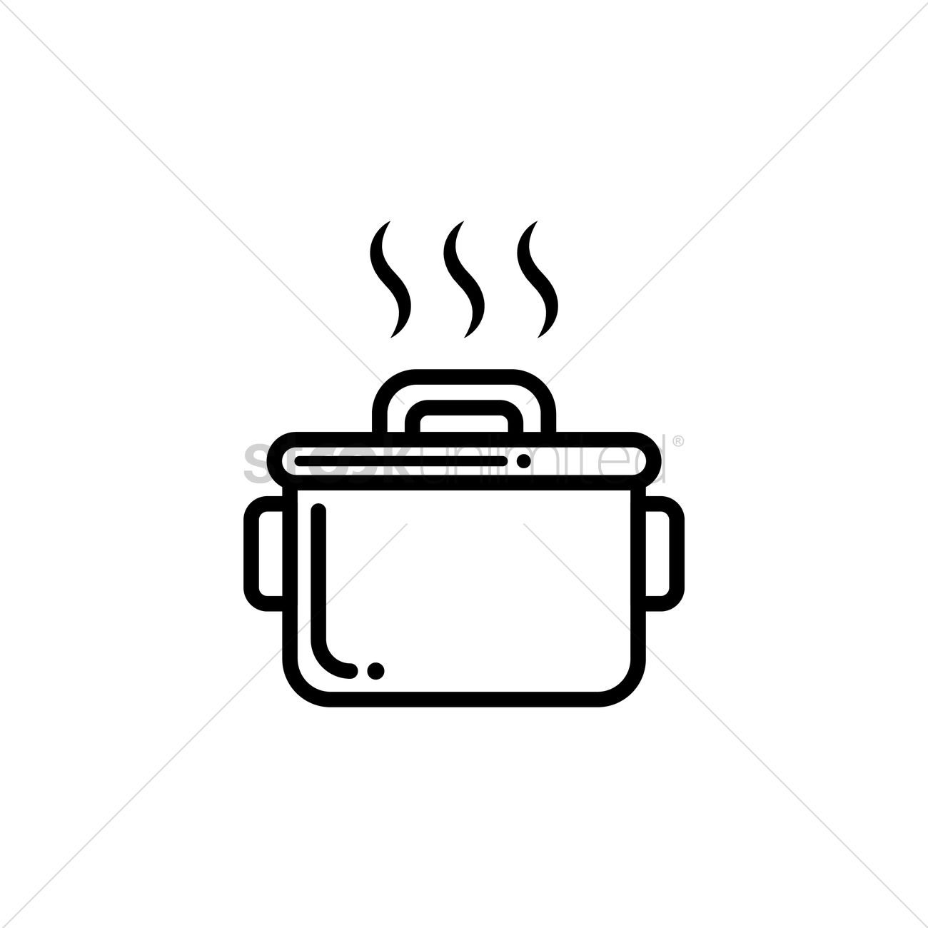 1300x1300 Steaming Hot Pot Vector Image