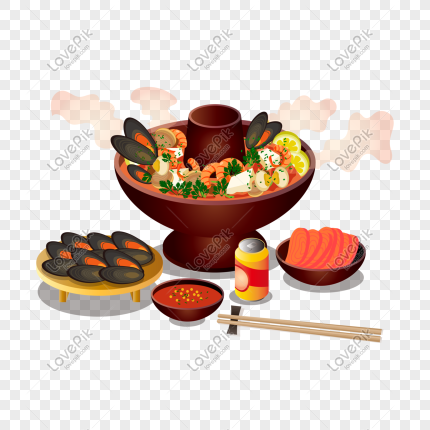 860x860 Vector Hand Drawn Cartoon Hot Pot Png Image Picture Free Download