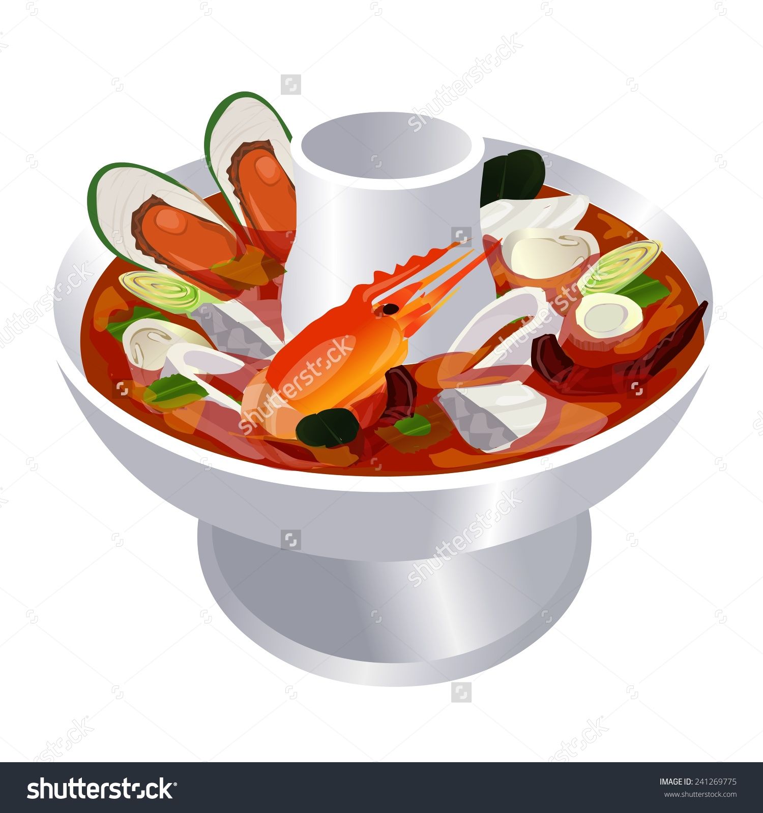 1500x1600 Thai Hot Pot Flat Vector Designs