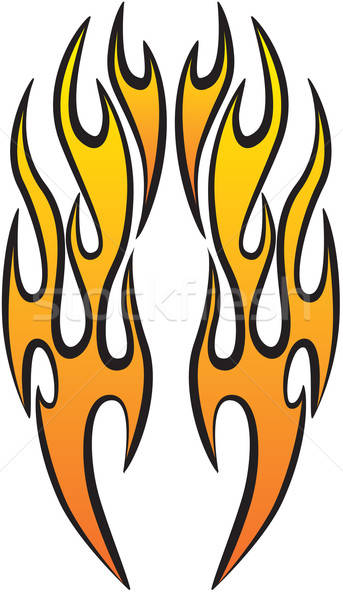 343x600 Hot Rod Racing Flames Vector Illustration David Holm