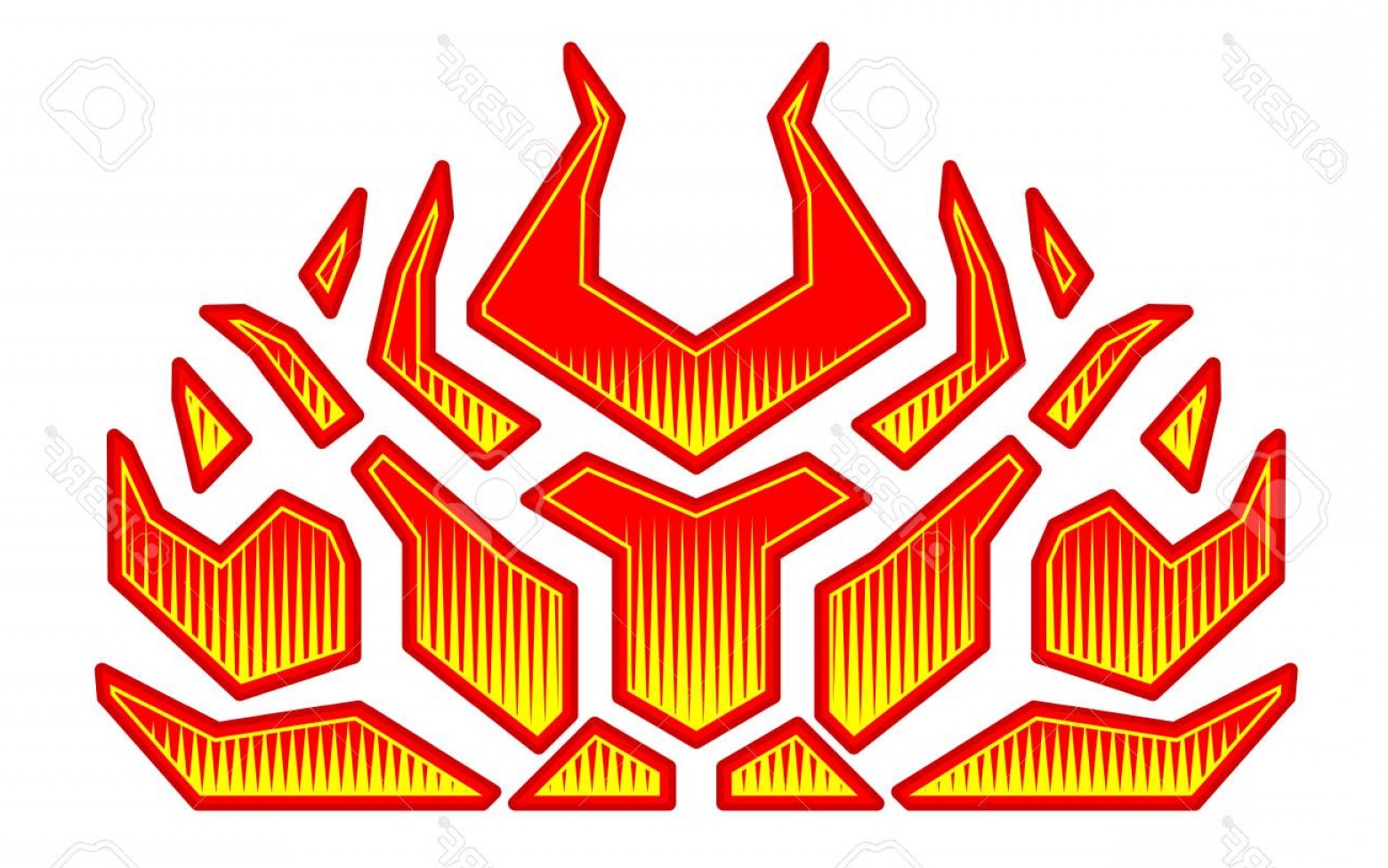 1560x976 Photostock Vector Blazing Geometric Fire Decals For The Hood