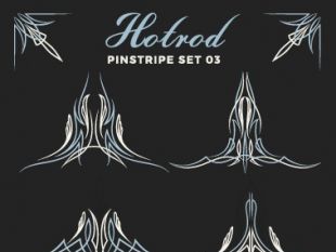 310x233 Hotrod Pinstripe Vector Illustration Set Free Vectors Ui