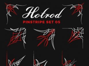310x233 Hotrod Pinstripe Vector Illustration Set Free Vectors Ui