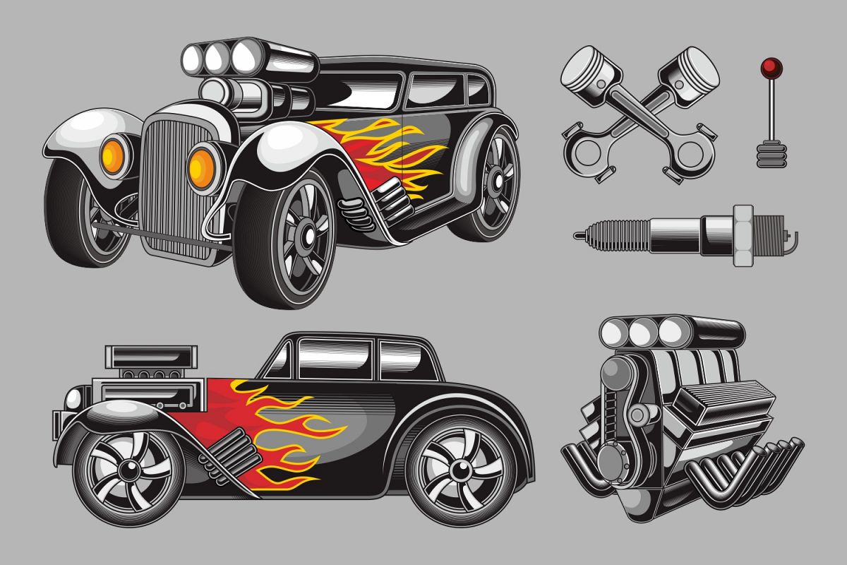 1200x800 Hot Rod Vector Pack