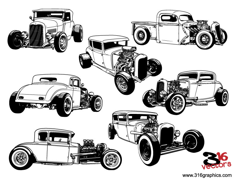 792x612 Hot Rod Clip Art