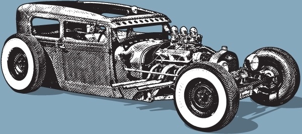 600x266 Vector Hot Rod Pinstripe Free Vector Download