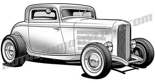 500x269 Ford Custom Hot Rod Clip Art