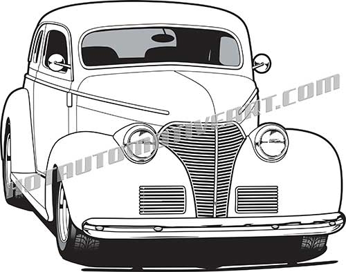 500x394 Chevrolet Hot Rod Vector Clip Art
