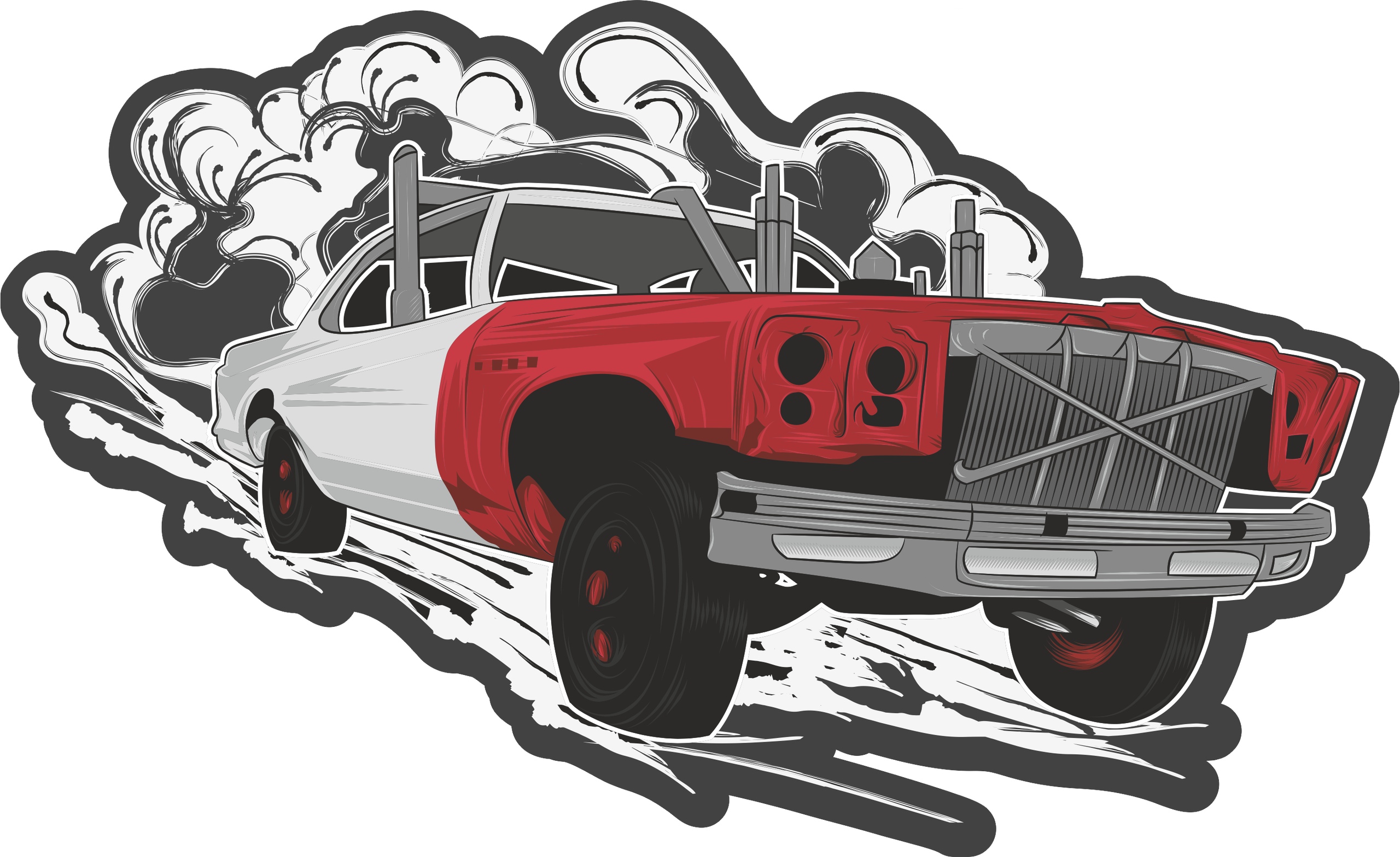2560x1568 Hotrod Car Sticker Free Vector Free Download Vector Graphic Art