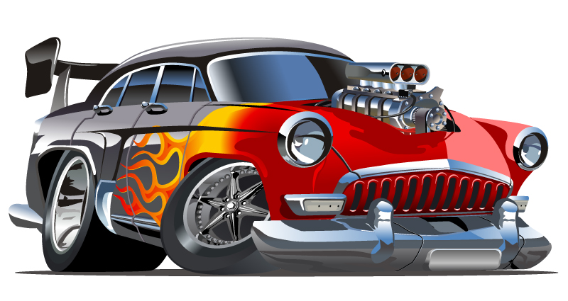800x425 Cartoon Hotrod Car Vector Free Vector Graphic Download