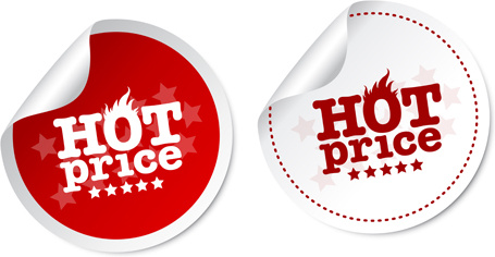 455x236 Vector Hot Price Stickers Design Free Vector In Encapsulated