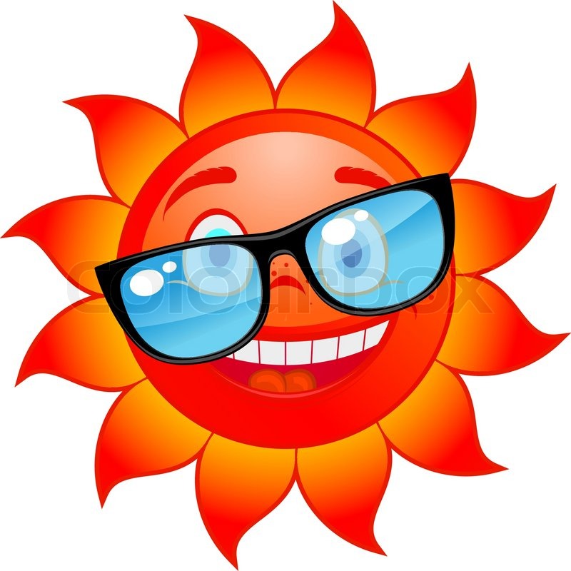 800x800 Happy Red And Hot Sun In Sunglasses Stock Vector Colourbox