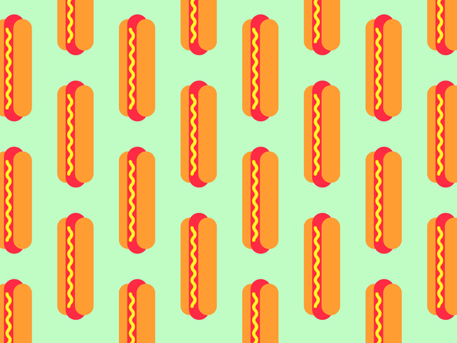 653x490 Hot Dog Seamless Vector Background