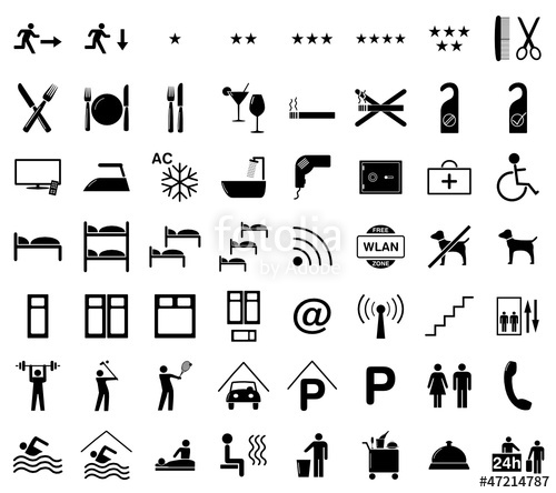 500x444 Hotel Icons Stock Image And Royalty Free Vector On Fotolia
