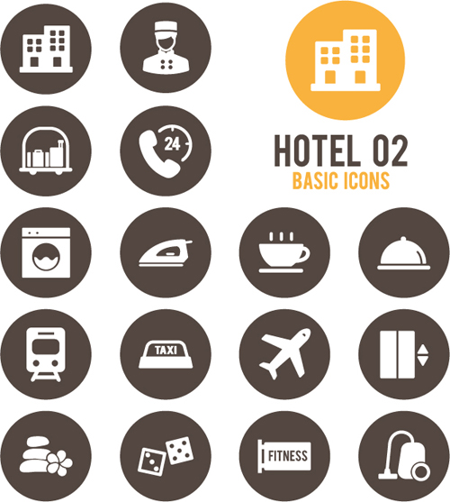 500x557 Hotel Icons Vector Material Free Download