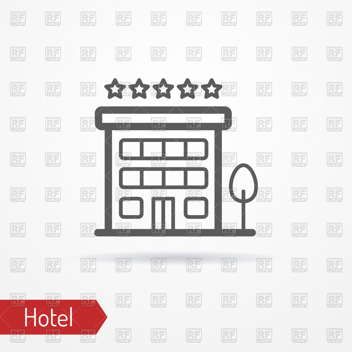 1200x1200 Abstract Simplistic Hotel Icon Vector Image Of Icons And Emblems