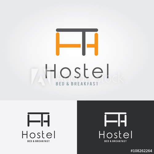 500x500 Hostel Logo Hotel Logo Vector Logo Template Hostel Icon, Symbol