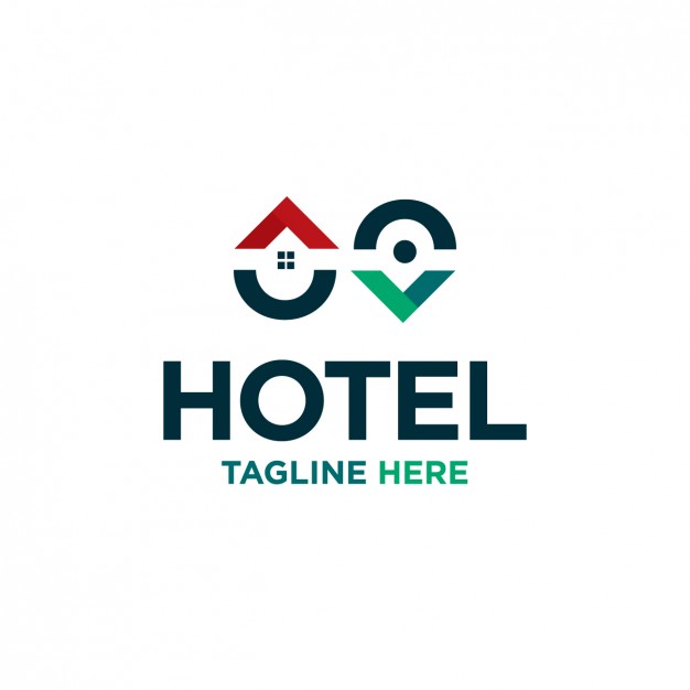626x626 Pin Map Hotel Logo Vector Free Download
