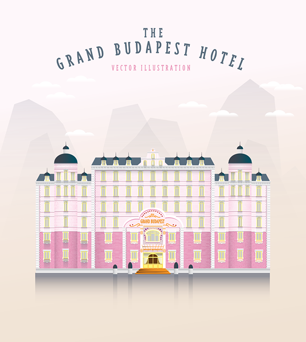 600x671 The Grand Budapest Hotel Vector Illustration On Behance