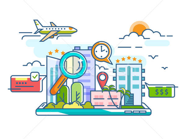 600x450 Booking Reserve Hotel Vector Illustration Jossdiim