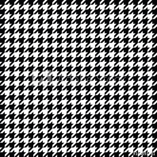 Black And White Houndstooth Pattern Vector Classical Checkered 500x500 Black And White Houndstooth Pattern Vector Classical Checkered