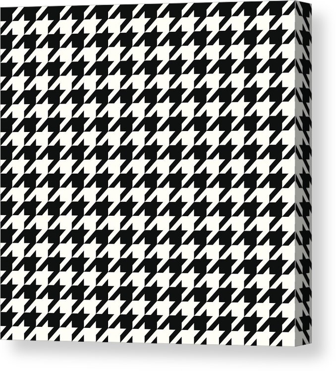 678x748 Seamless Vector Houndstooth Canvas Print Canvas Art