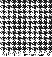 180x194 Free Art Print Of Houndstooth Pattern Black White A Classic