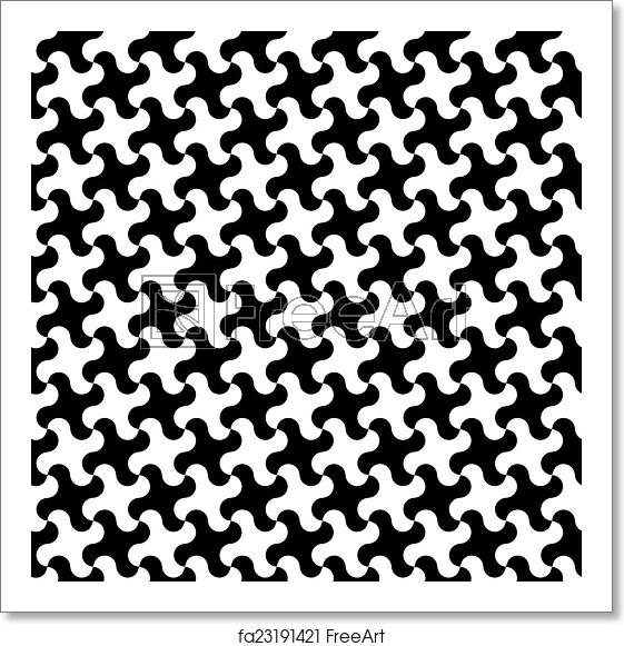 561x581 Free Art Print Of Puzzle Houndstooth Vector Seamless Pattern Made