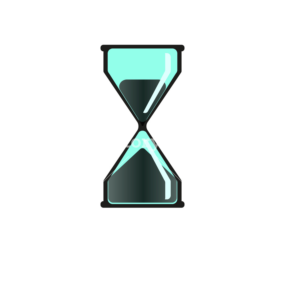 1000x1000 Hourglass Vector Icon On White Background Royalty Free