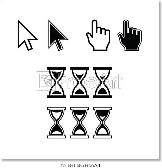 561x581 Free Art Print Of Cursor Icons Mouse Pointer Set Arrow, Hand