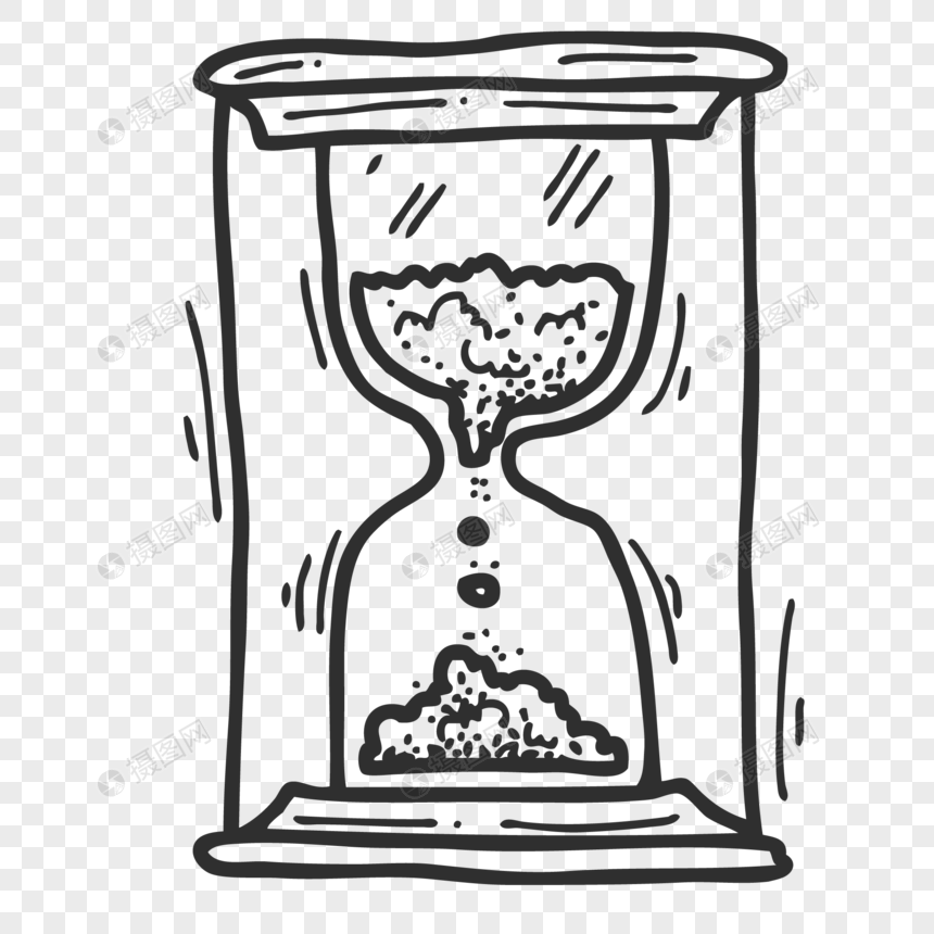 860x860 Hand Drawn Hourglass Vector Png Image Picture Free Download
