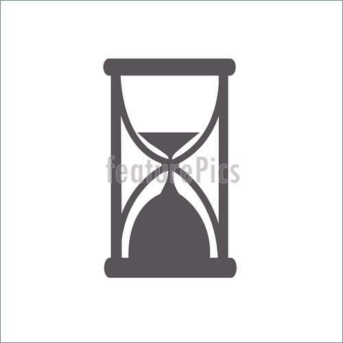 500x500 Hourglass, Vector Stock Illustration