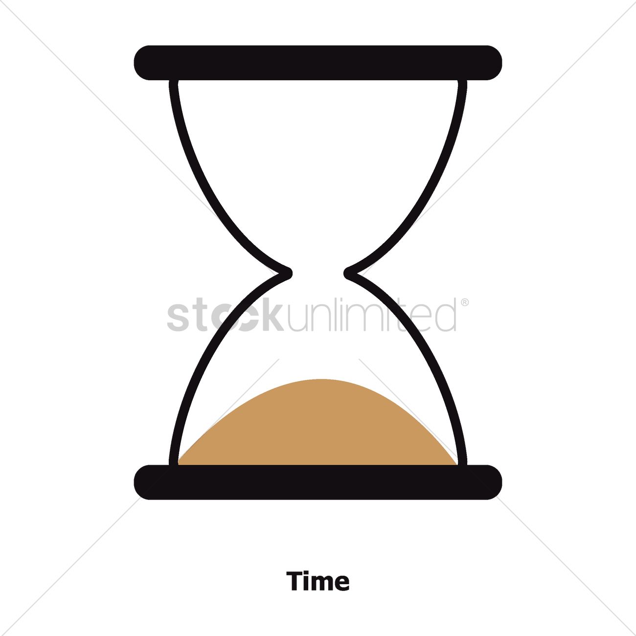 1300x1300 Free Hourglass Vector Image