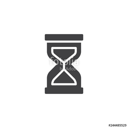 500x500 Hourglass Vector Icon Filled Flat Sign For Mobile Concept And Web