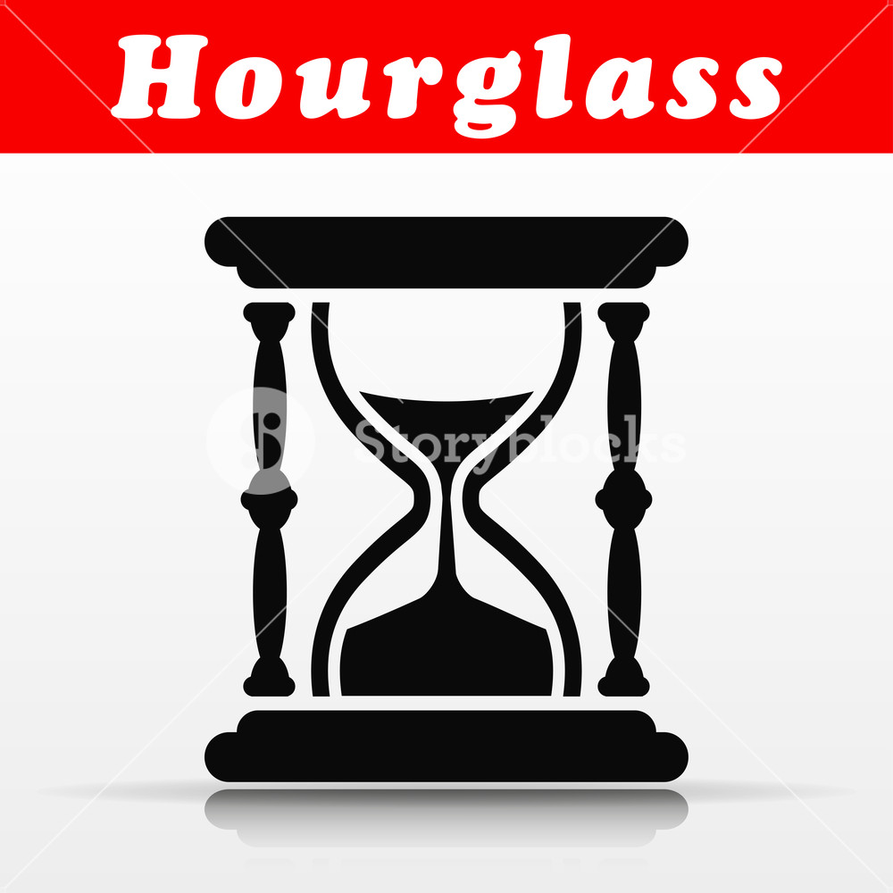 1000x1000 Illustration Of Black Hourglass Vector Icon Design Royalty Free