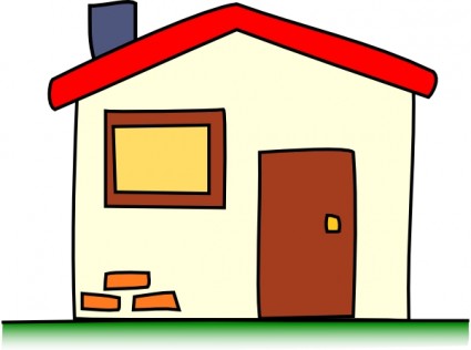425x316 My House Clip Art Vector