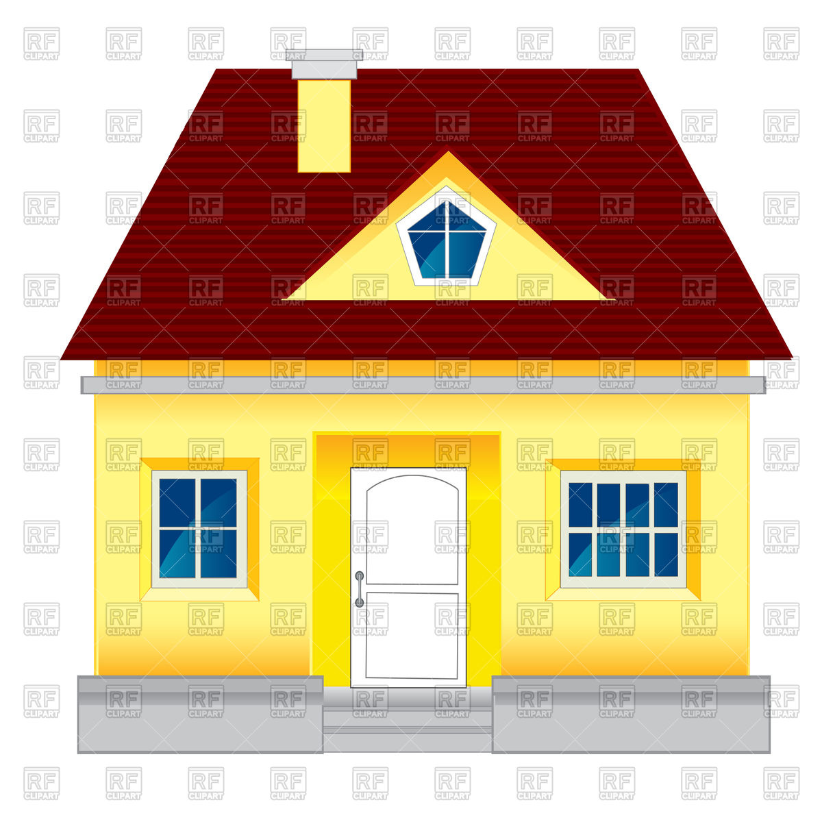 1200x1200 Vector Clipart House Clipart Station