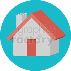 300x300 House Vector Flat Icon Clipart With Circle Background Clipart