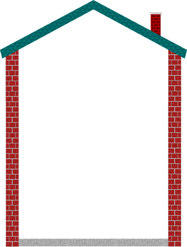379x500 House Border Vector Image