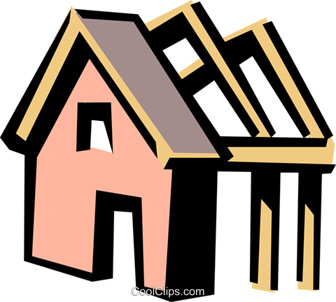 480x432 House Frame Royalty Free Vector Clip Art Illustration
