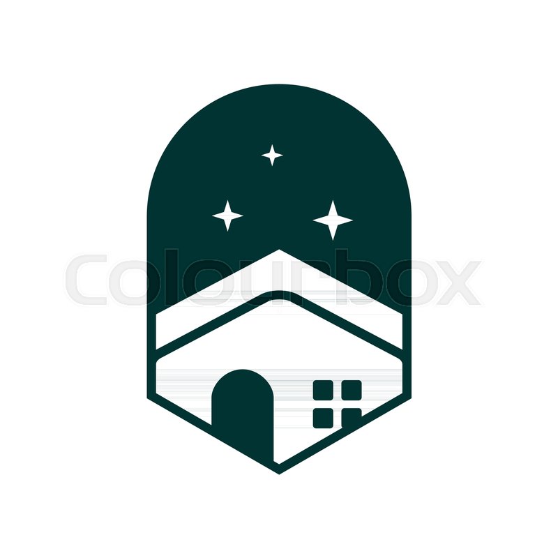 800x800 Night Star House Frame Vector Stock Vector Colourbox