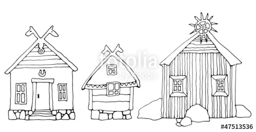 500x259 Cartoon Hand Drawing Houses Frame Stock Image And Royalty Free