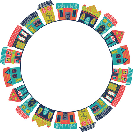 458x454 Creative House Frame Vector Free Vector In Encapsulated Postscript