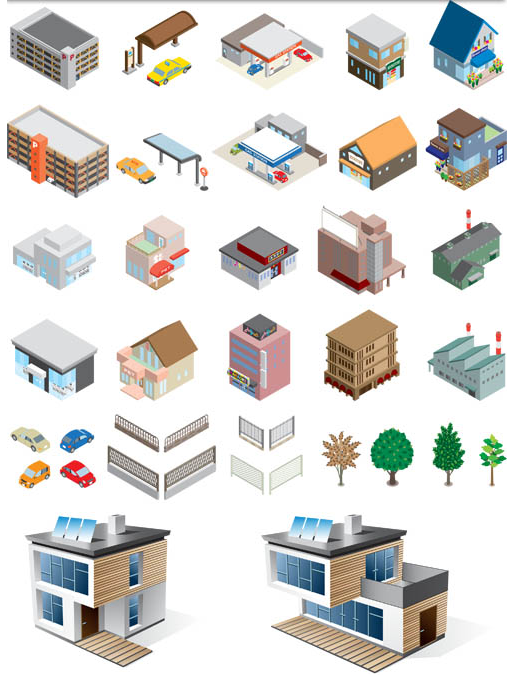 515x675 Houses Graphic Vector Free Download