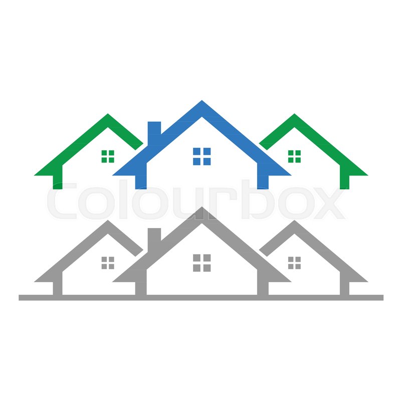 800x800 Simple House Residential Vector Stock Vector Colourbox