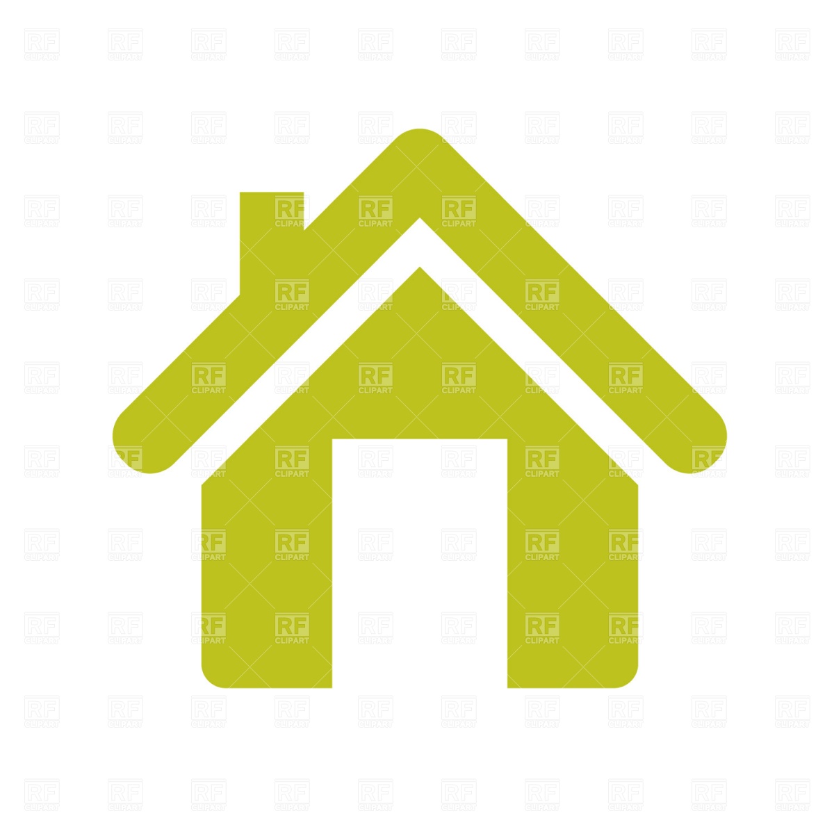 1200x1200 Home Icon, House With Flue Free Vector Image Vector Artwork