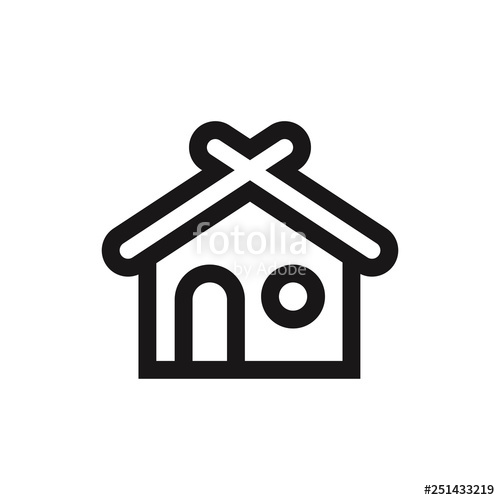 500x500 House Icon Vector Stock Image And Royalty Free Vector