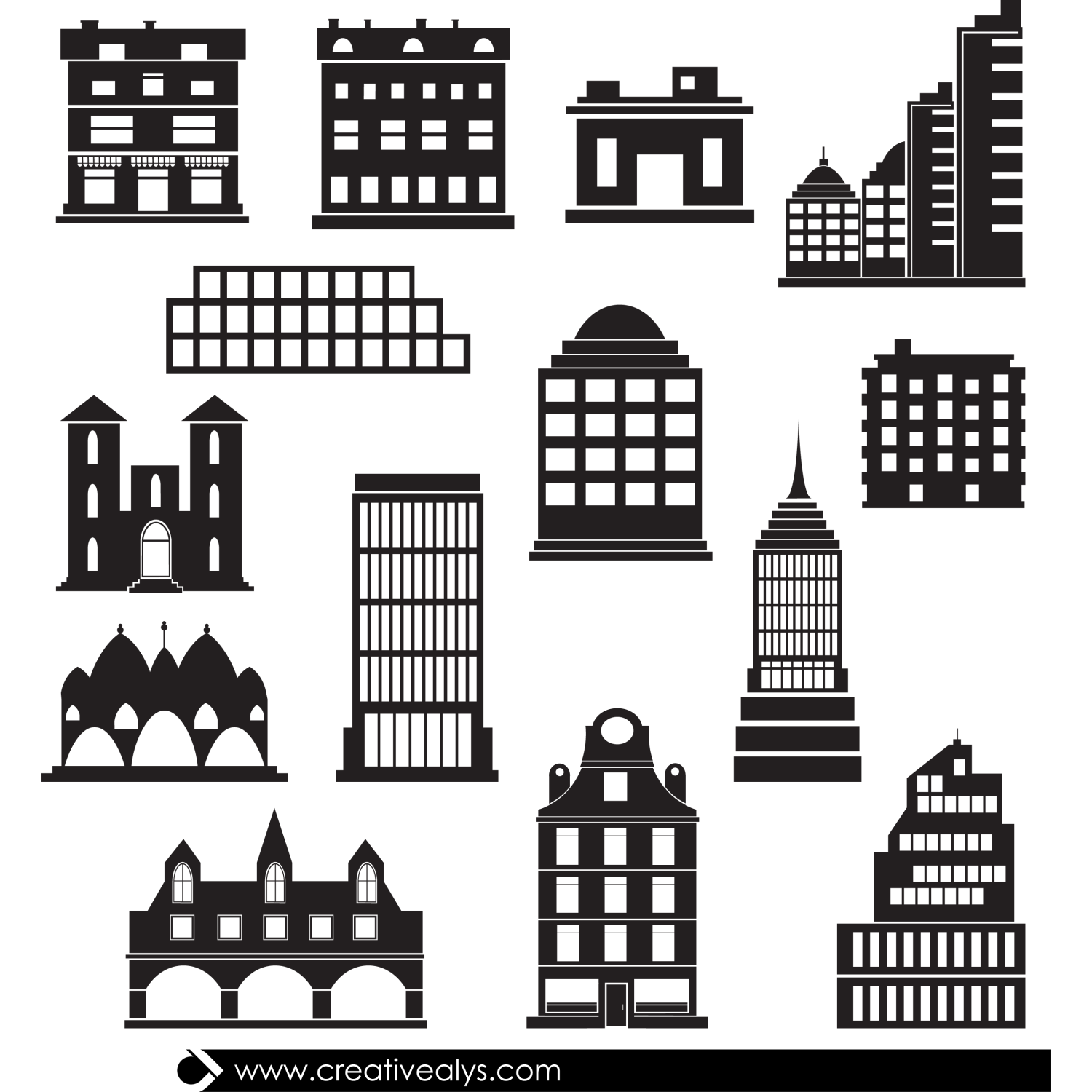 1500x1500 Building Vector Icon Png