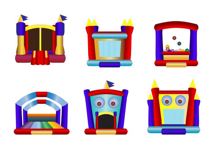 700x490 Children Bounce House Icon Vectors Stock Images